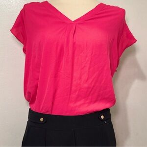 Chaus Vibrant Hot Pink Blouse